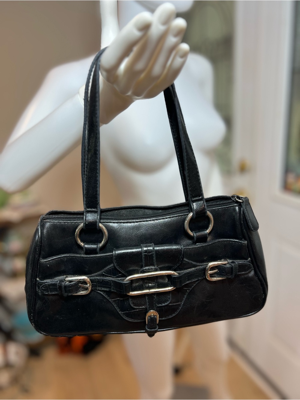 Classic Black Shoulder Bag